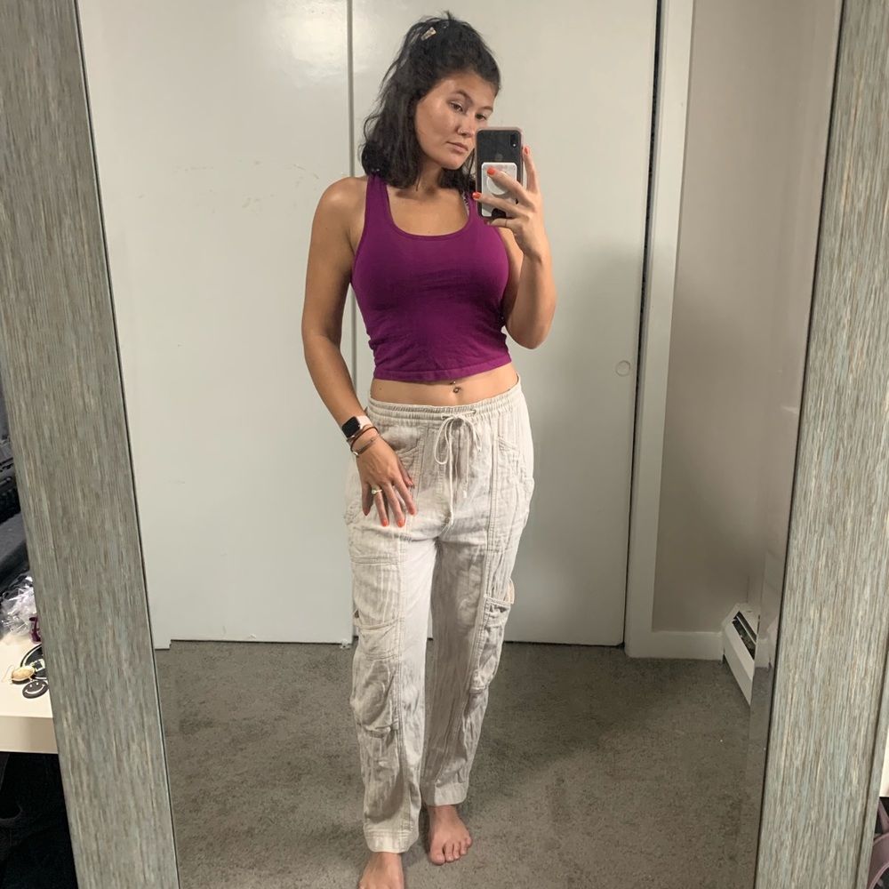Free people tan beach pants